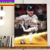 Justin Verlander 3 CY Young Award Winner And His Trophy Case Home Decor Poster Canvas