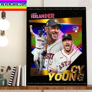 Justin Verlander AL CY Young Award Winner Home Decor Poster Canvas