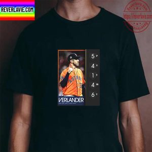 Justin Verlander In Game 5 For Houston Astros In 2022 MLB World Series Unisex T-Shirt