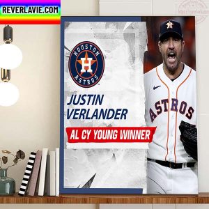 Justin Verlander Is The 2022 AL CY Young Award Winner Home Decor Poster Canvas