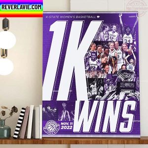 K State Womens Basketball 1K Wins Home Decor Poster Canvas