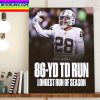 Los Angeles Chargers QB Justin Herbert Second Most TD Passes Home Decor Poster Canvas