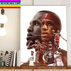 LeBron James 20 NBA Seasons Home Decor Poster Canvas