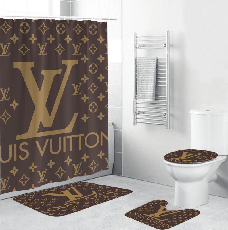 Louis Vuitton Big Logo Monogram In Brown Bathroom Set With Shower