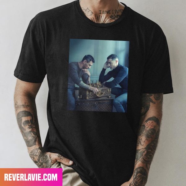 Louis Vuitton Collab Lionel Messi x Cristiano Ronaldo Style T-Shirt