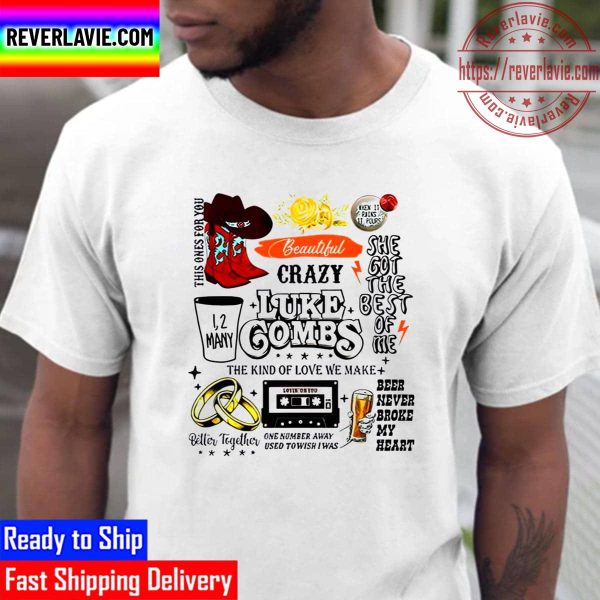 Luke Combs Albums And Song Cover 2022 Unisex T-Shirt