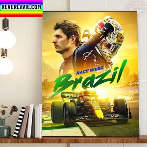 Max Verstappen Race Week Brazilian GP Home Decor Poster Canvas