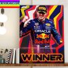 Max Verstappen 15 Wins F1 Abu Dhabi GP Home Decor Poster Canvas