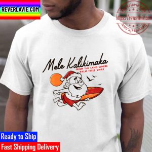 Mele Kalikimaka Christmas Santa Surfing Costume Unisex T-Shirt