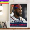 Michael Harris II 2022 NL Rookie Ranks Home Decor Poster Canvas