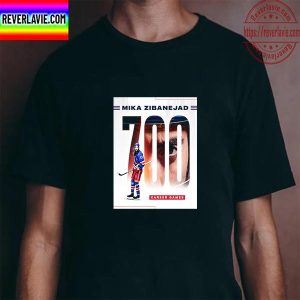 Mika Zibanejad 700 Career Games New York Rangers NHL Unisex T-Shirt