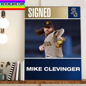 Mike Clevinger Signed Chicago White Sox MLB Home Decor Poster Canvas