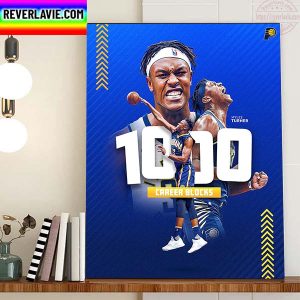 Myles Turner 1000 Career Blocks Home Decor Poster Canvas