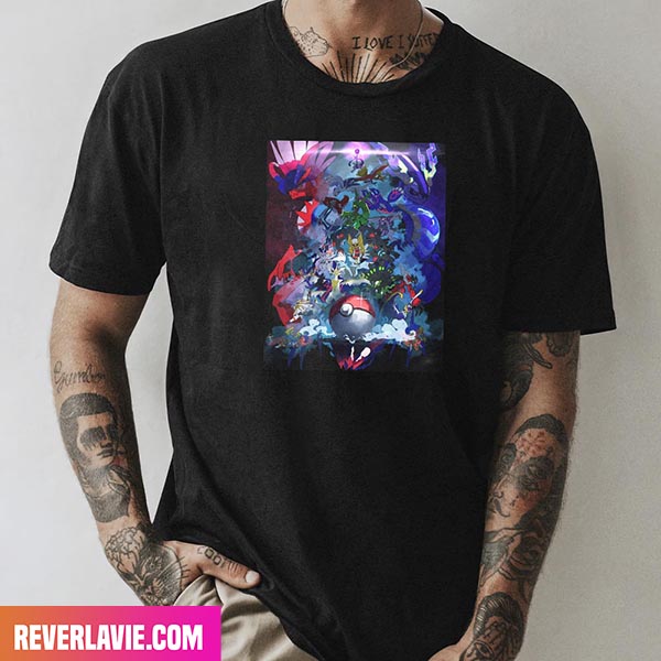 Mythical Pokemon All Collection Art Premium T-Shirt Mythical Pokemon All Collection Art Premium T-Shirt