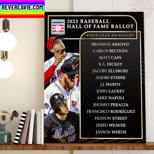 National 2023 Baseball Hall Of Fame Ballot Home Decor Poster Canvas