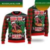 New Pizza Cat With Laser Eyes Ugly Christmas Sweater