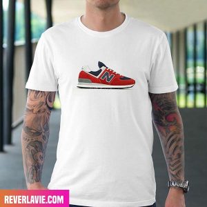 New Balance 574 Red Navy Premium T-Shirt