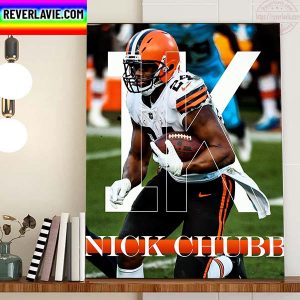 Nick Chubb 1000 Yard Season Home Decor Poster Canvas