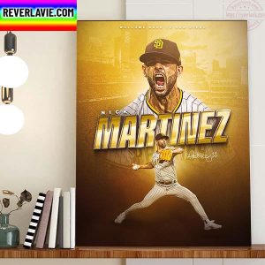 Nick Martinez Signed San Diego Padres Welcome Back Home Decor Poster Canvas