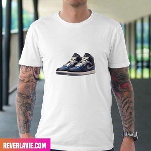 Nike US Air Jordan 1 Mid SE Craft Obsidian Style T-Shirt