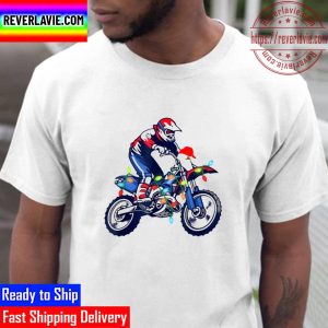 Oh Snap Ginger Lights Motocross Santa Hat Matching Motocross Player Christmas Unisex T-Shirt