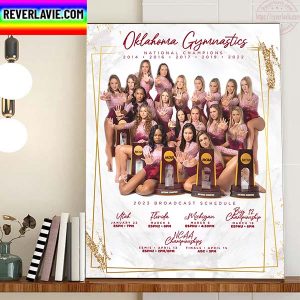 Oklahoma Womens Gymnastics National Champions NCAA Championship Home Decor Poster Canvas