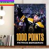 Patrice Bergeron 1000 Points NHL Boston Bruins Home Decor Poster Canvas
