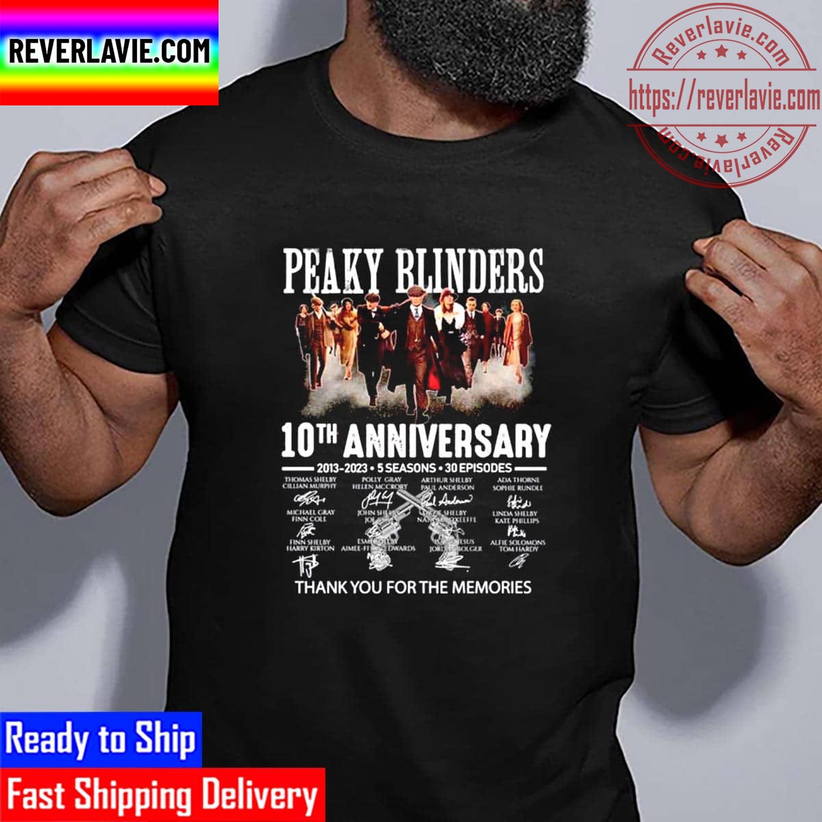 Peaky Blinders 10th Anniversary 2013-2023 5 Seasons 30 Episodes Signatures Thank You For The Memories Unisex T-Shirt Peaky Blinders 10th Anniversary 2013-2023 5 Seasons 30 Episodes Signatures Thank You For The Memories Unisex T-Shirt