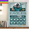 Philadelphia Eagles First NFL Team To 10 Wins Home Decor Poster Canvas