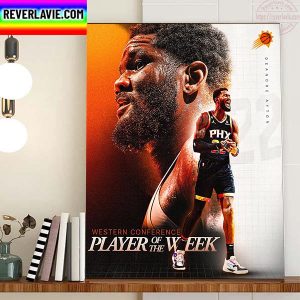 Phoenix Suns Deandre Ayton Western Conference Player Of The Week Home Decor Poster Canvas
