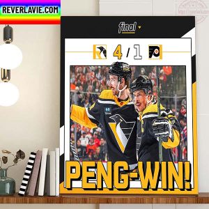 Pittsburgh Penguins Five Straight Wins Home Decor Poster Canvas