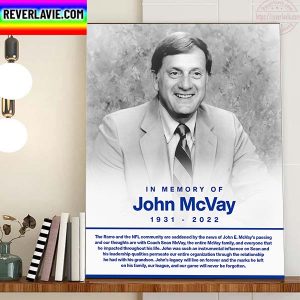 RIP John McVay 1931 2022 Thank You For The Memories Home Decor Poster Canvas