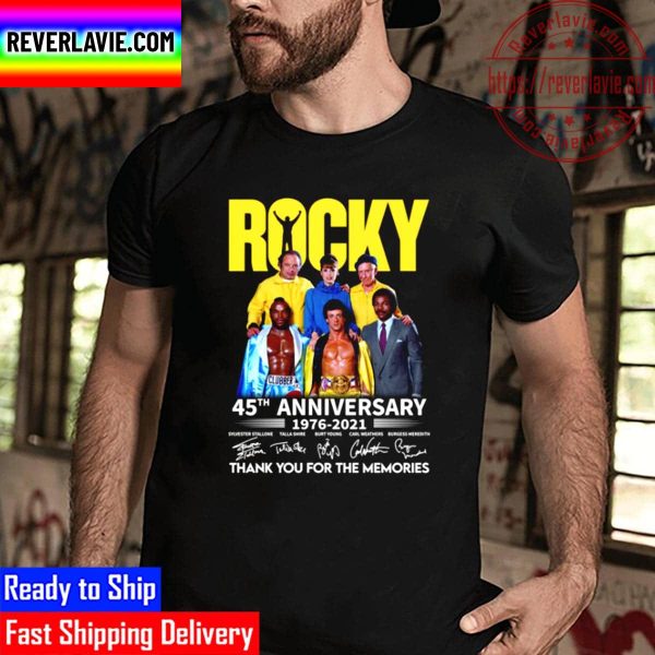Rocky 45th Anniversary Signatures 70s Movie Thank You For The Memories Unisex T-Shirt