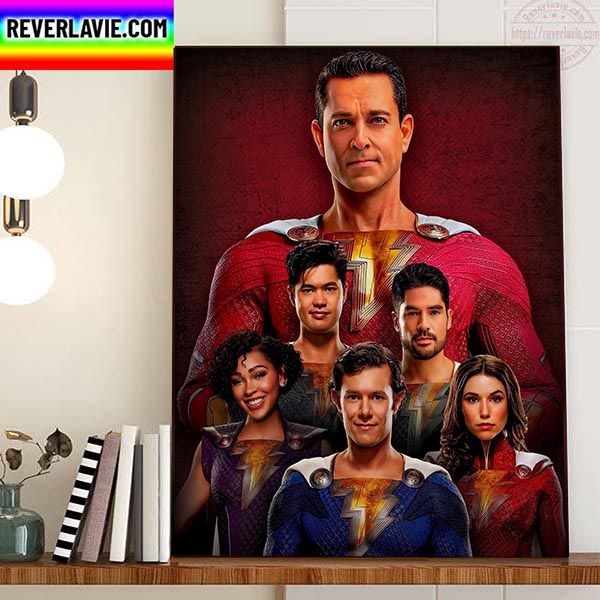 Shazam Family Official Promo Poster Home Decor Poster Canvas Shazam Family Official Promo Poster Home Decor Poster Canvas