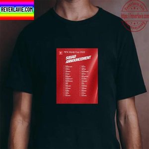 Switzerland 2022 FIFA World Cup Squad Unisex T-Shirt
