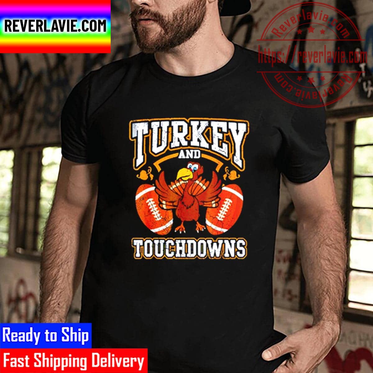 Thanksgiving Turkey And Touchdowns Football Unisex T-Shirt Thanksgiving Turkey And Touchdowns Football Unisex T-Shirt