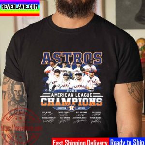 The Astros 2022 American League Champions Houston Astros Team Signatures Unisex T-Shirt
