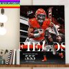 The Chicago Bears Justin Fields 555 Rushing Yards Home Decor Poster Canvas
