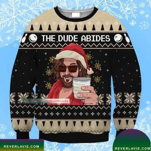 The Dude Abide For Goodness Sake Ugly Christmas Sweater