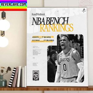 The Los Angeles Lakers Russell Westbrook NBA Bench Rankings Home Decor Poster Canvas