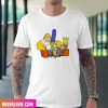 The Simpsons Family Animated Movie Cartoon Network Style T-Shirt