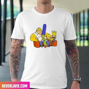The Simpsons Family Animated Movie Cartoon Network Style T-Shirt
