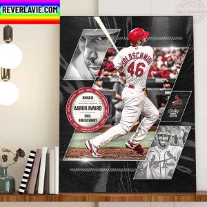 The St Louis Cardinals Paul Goldschmidt Is The 2022 NL Hank Aaron Award Winner Home Decor Poster Canvas