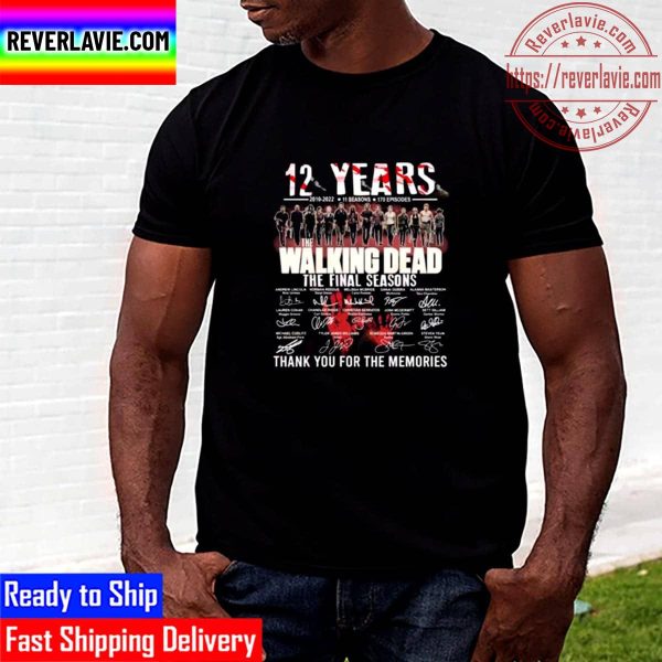 The Walking Dead 12 Years The Final Seasons Thank You For The Memories Signatures Unisex T-Shirt