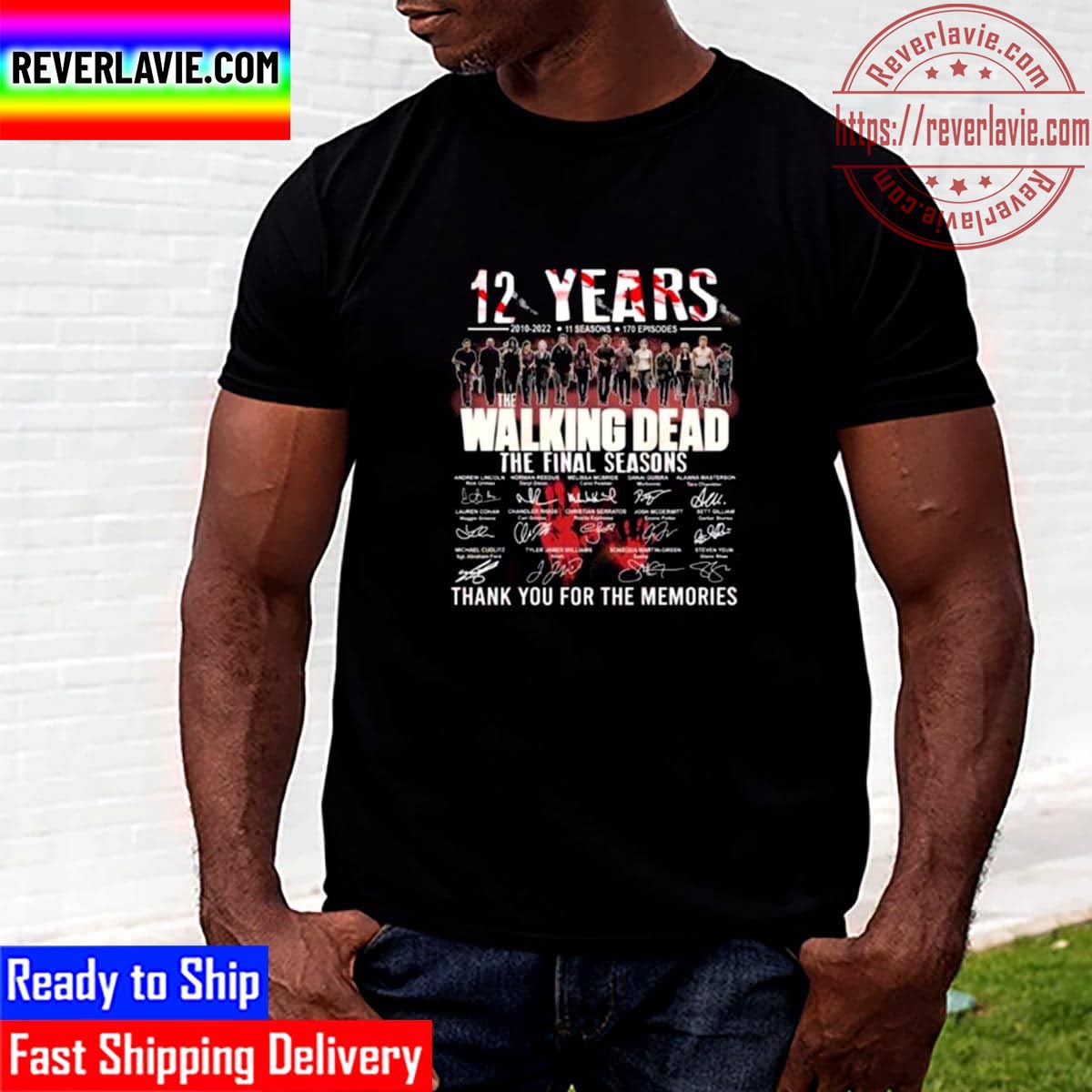 The Walking Dead 12 Years The Final Seasons Thank You For The Memories Signatures Unisex T-Shirt The Walking Dead 12 Years The Final Seasons Thank You For The Memories Signatures Unisex T-Shirt