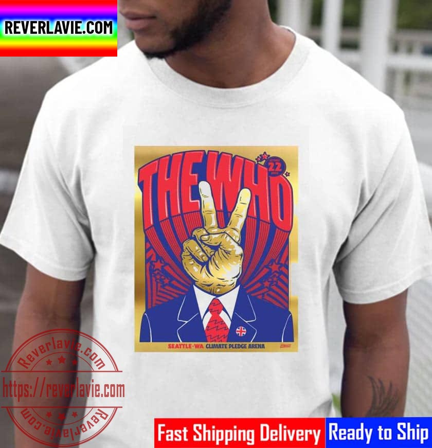 The Who Seattle 2022 Gold Variant Poster Unisex T-Shirt The Who Seattle 2022 Gold Variant Poster Unisex T-Shirt