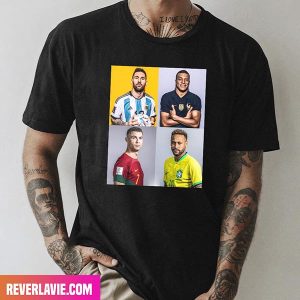 Time For The Stars To Shine FIFA World Cup Neymar x Messi x Mbappe x Ronaldo Style T-Shirt