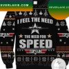 Top Gun I Feel The Need For Speed Ugly Christmas Sweater