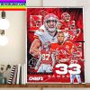 Travis Kelce Best TE Kansas City Chiefs NFL Home Decor Poster Canvas
