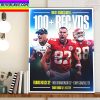 Tyreek Hill Leads The NFL With 1104 Receiving Yards Home Decor Poster Canvas